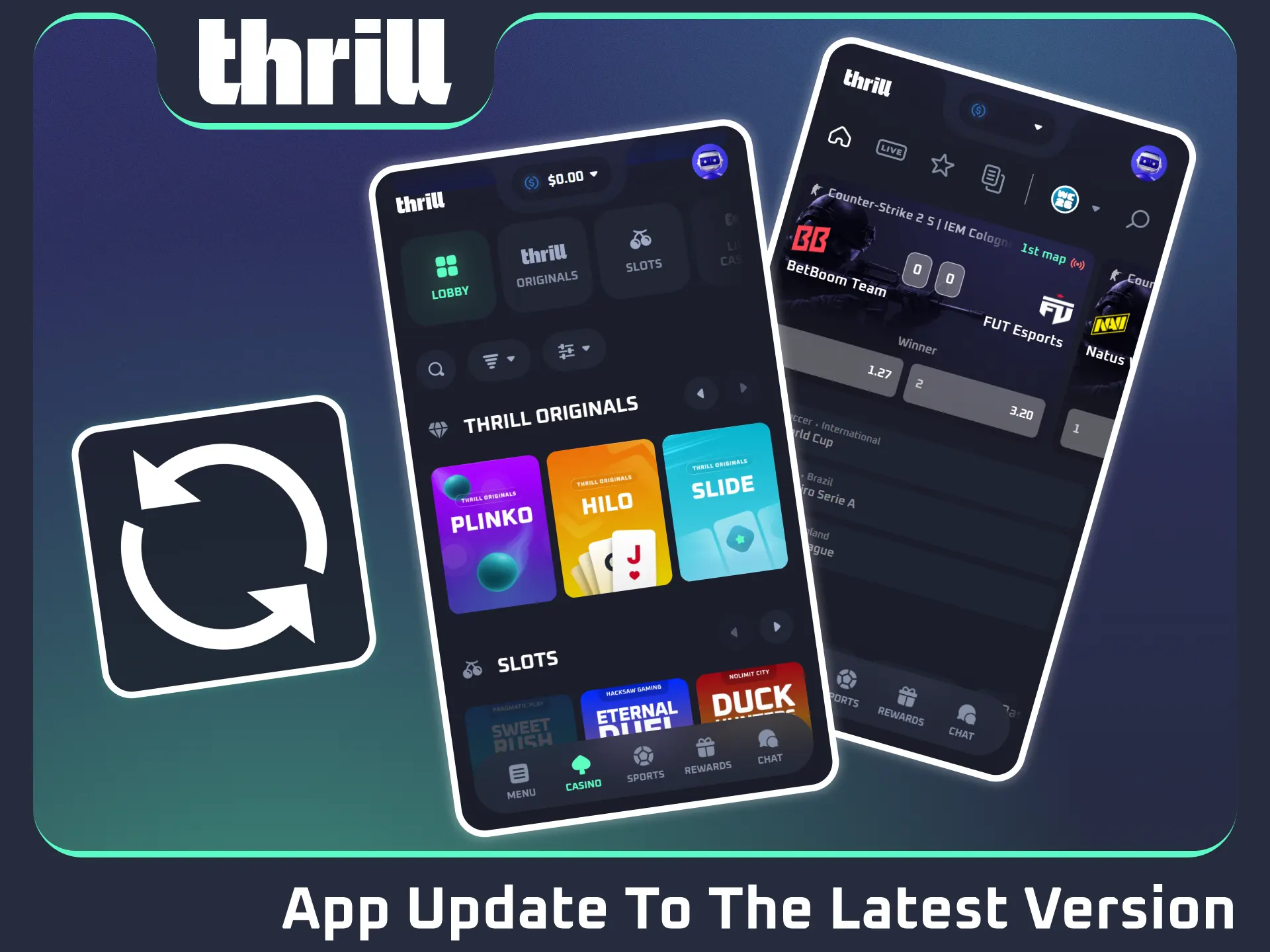Update your mobile browser application automatically via the official Thrill.