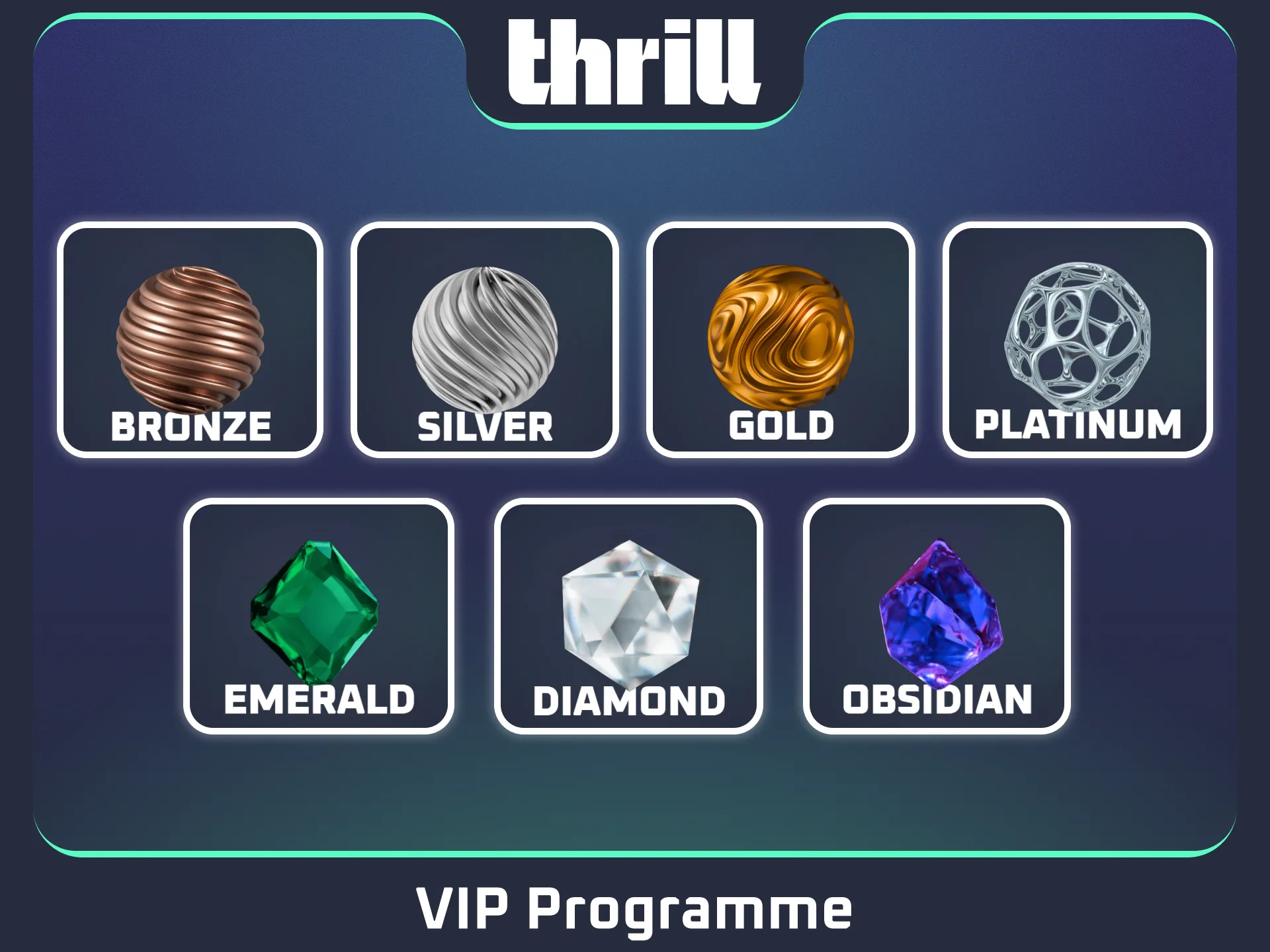 Unlock high tier rakeback benefits inside official Thrill club.