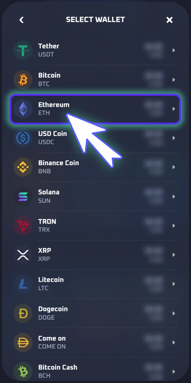 Choose your preferred cryptocurrency method at official Thrill casino.