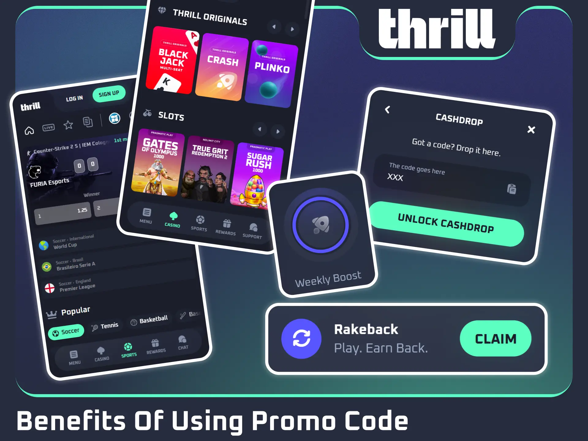 Activate stacked betting and casino rewards using official Thrill codes.