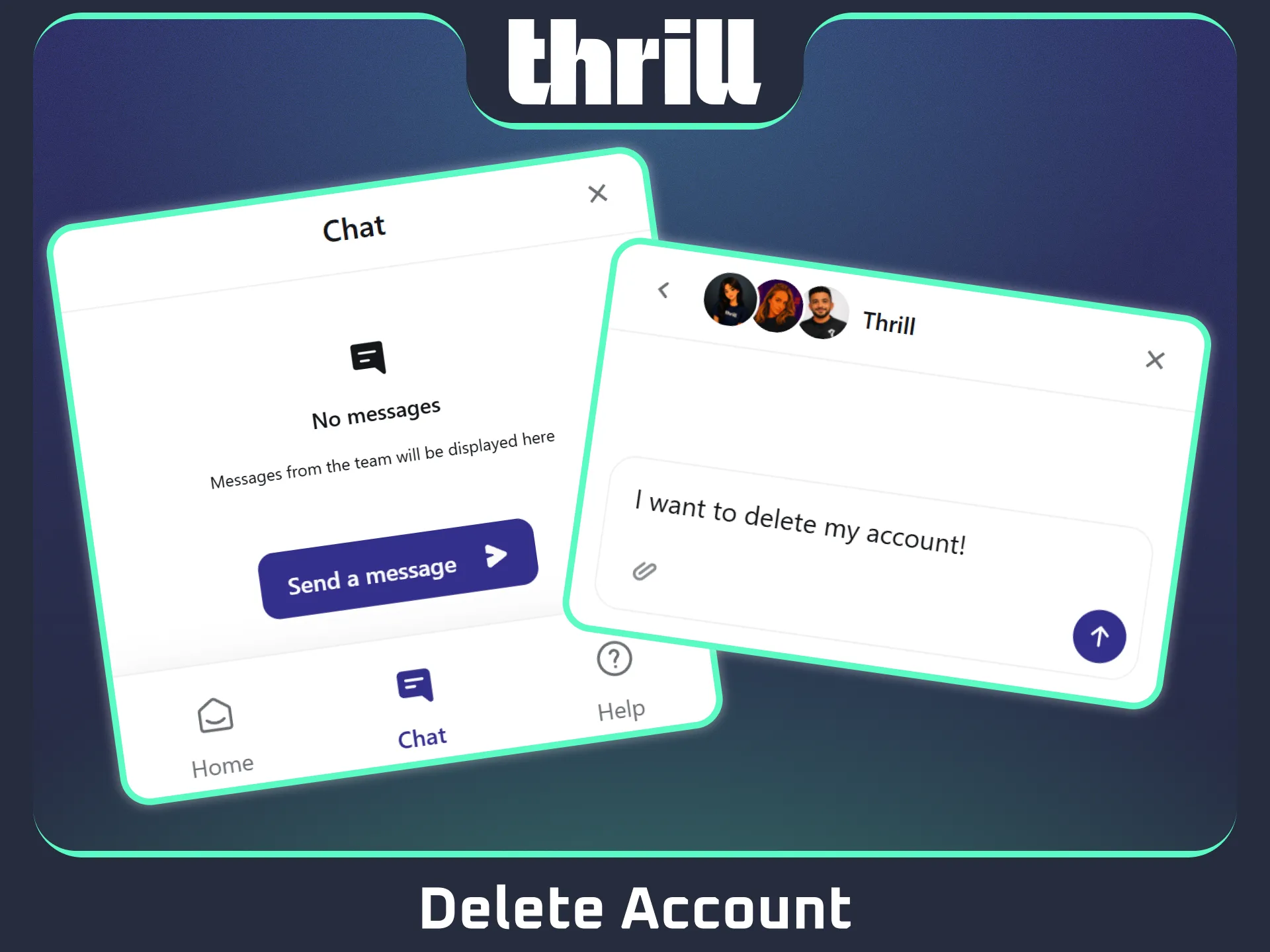 Close your personal player profile securely via official Thrill settings.