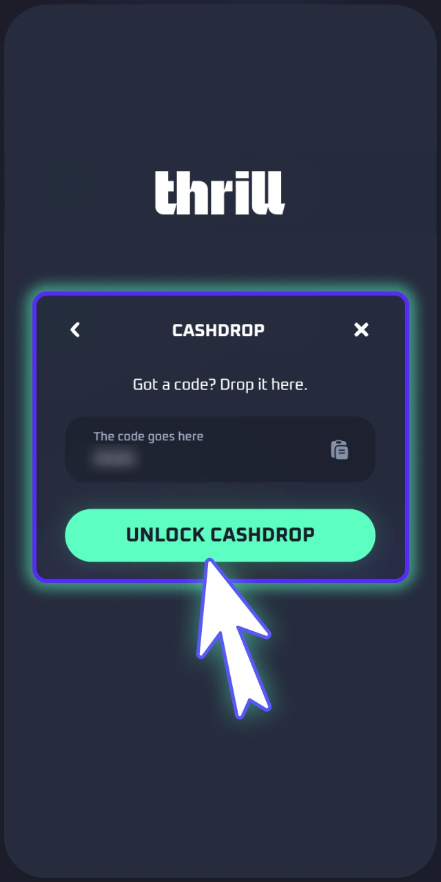 Choose your currency and promotional code inside official Thrill.